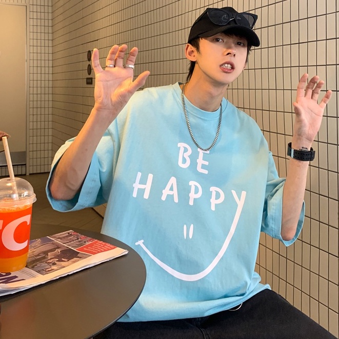 simple cotton áo phông oversize phong cách Hàn Quốc unisex Áo thun anime bông áo thun kiểu nữ  trắng retro áo thun thể thao nam