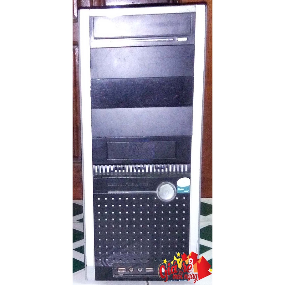 Vỏ Thùng Case Logo Gigabyte Intel Xeon cũ lắp main bảng to đầy đủ dây Power, Reset, PW Led, HDD Led, USB, DIY Case Led