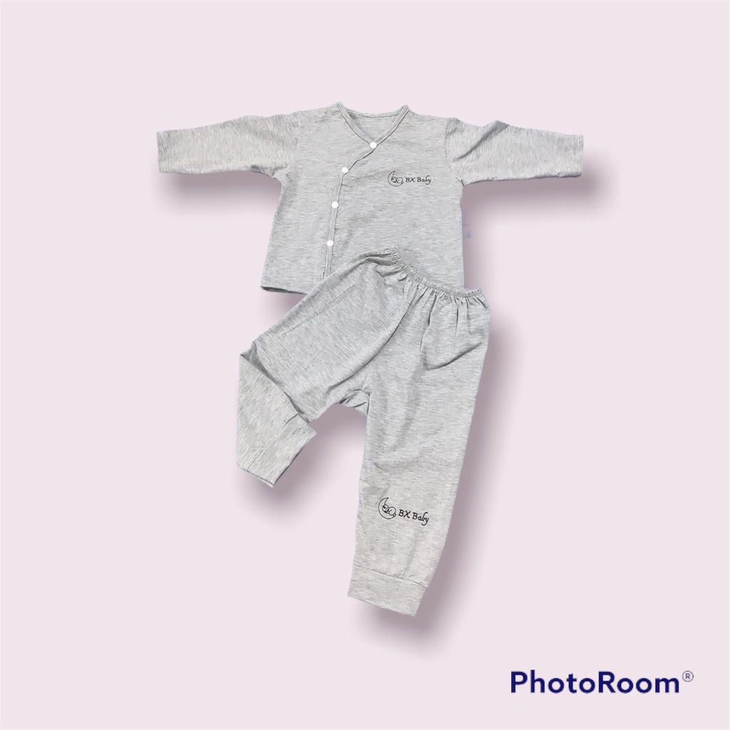 Bộ quần áo dài tay cúc chéo thun lạnh BX BABY mùa đông cho bé