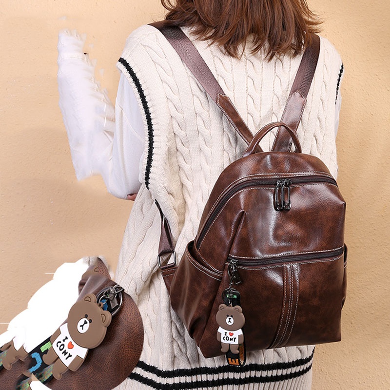 Balo IELGY da mềm sức chứa lớn kiểu dáng đơn giản đa năng tùy chọn màu sắc dành cho nữ