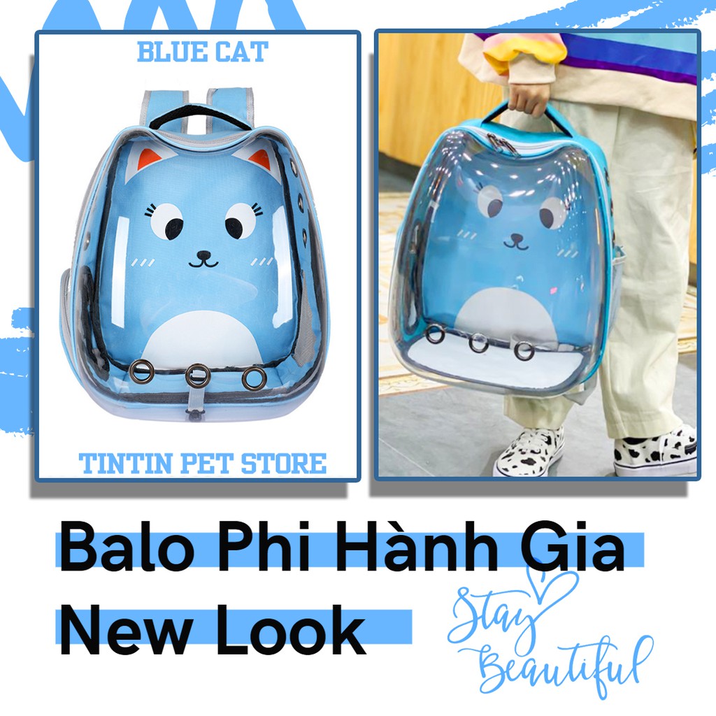 Balo Phi Hành Gia Trong Suốt Vận Chuyển Thú Cưng Chó Mèo Kèm Thảm Lót Hàng Đẹp Giá Rẻ