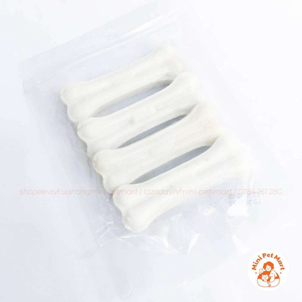 Xương gặm da bò TÀI HƯNG THỊNH 746 (4 cái) - bánh xương, snack, bánh thưởng, xương gặm cho chó