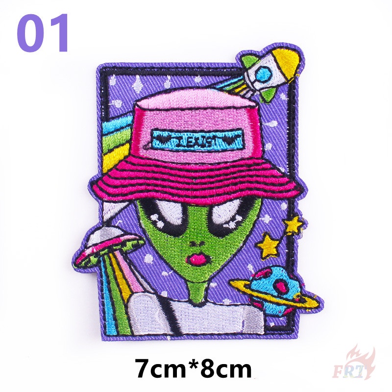 1 Sticker Ủi Thêu Hình Người Ngoài Hành Tinh