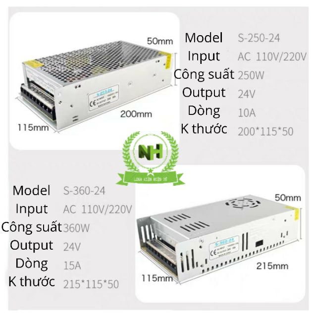 220V- 24/12/5V Power Supply ( 1A, 3A, 5A, 10A, 15A, 20A, 30A ) Nguồn tổ ong 24V đủ dòng