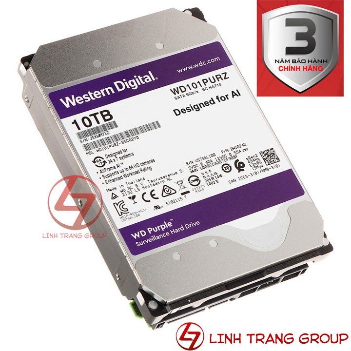  Ổ cứng 3.5 inch Western Digital WD Purple 10TB 8TB 6TB 4TB SATA SD50 SD51 SD52 SD53