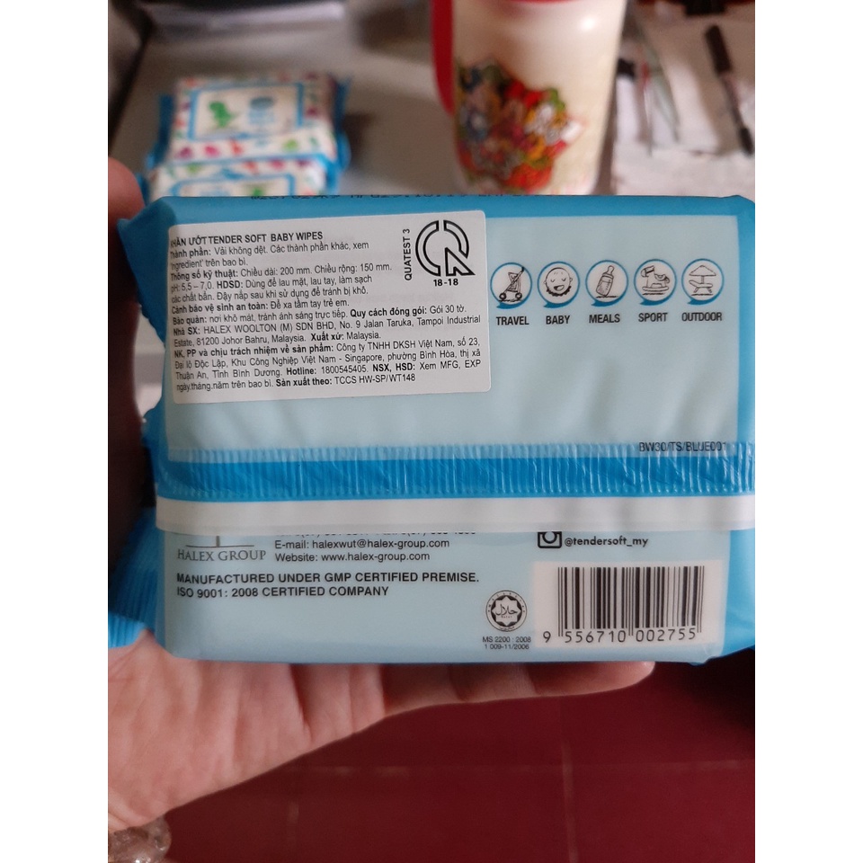 Khăn Ướt TENDER SOFT BABY WIPES 30 tờ