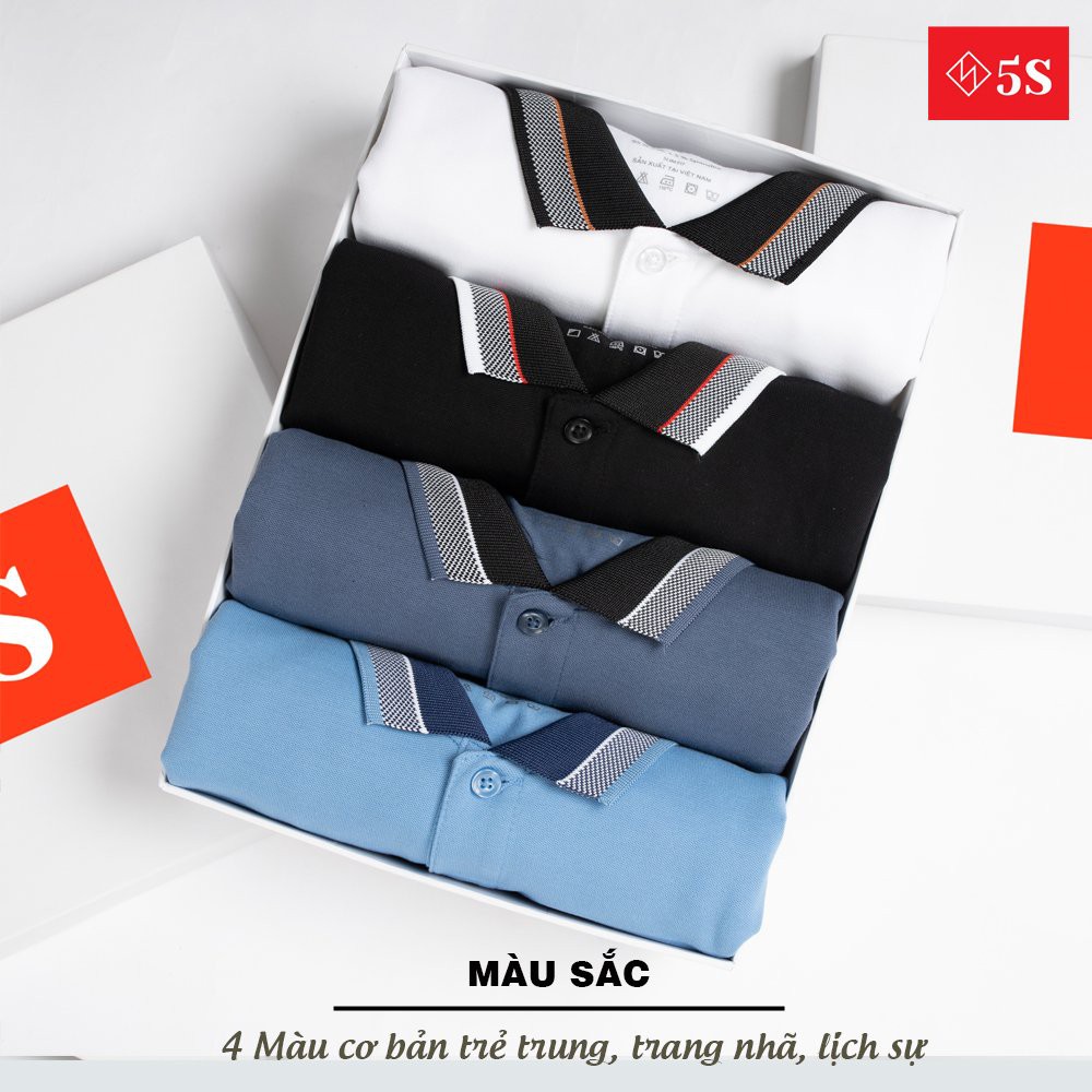 Áo Polo Nam Có Cổ Ngắn Tay 5S (5 màu), Chất Liệu Siêu Mát, Bền Màu (APC21015-01)