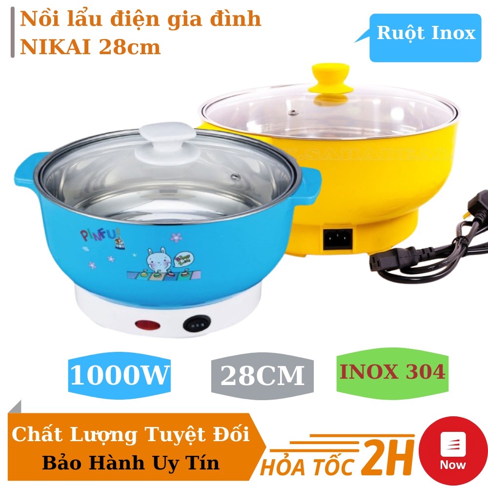 Nồi Lẩu Mini Nấu Mì - Nồi Lẩu Đa Năng 18cm-28cm 1 tầng