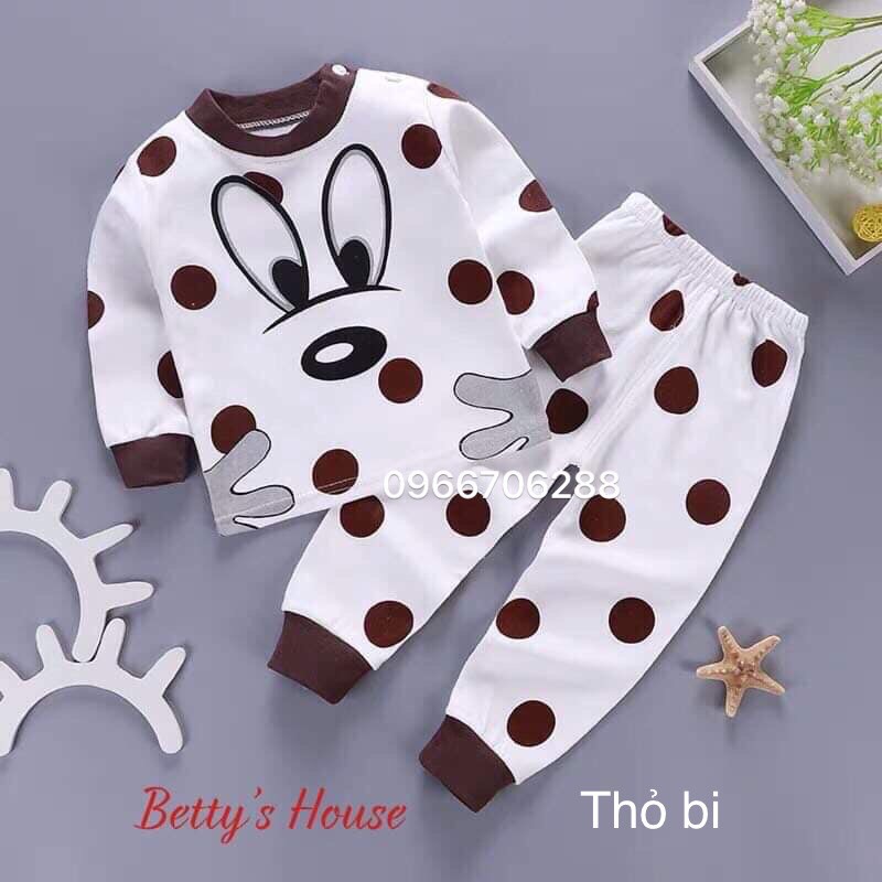 Bộ quần áo trẻ em dài tay thun cotton co dãn 4 chiều cho bé từ 0-5 tuổi BÉ TRAI/ BÉ GÁI