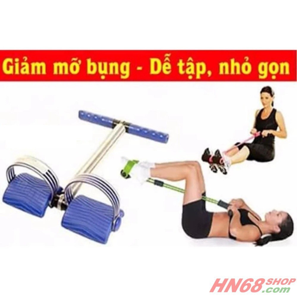 Dây kéo tập lưng bụng Tummy (Xanh), Dây kéo tập thể dục, kéo lưng, tập cơ bụng đa năng tại nhà, Dây kéo tập lưng bụng