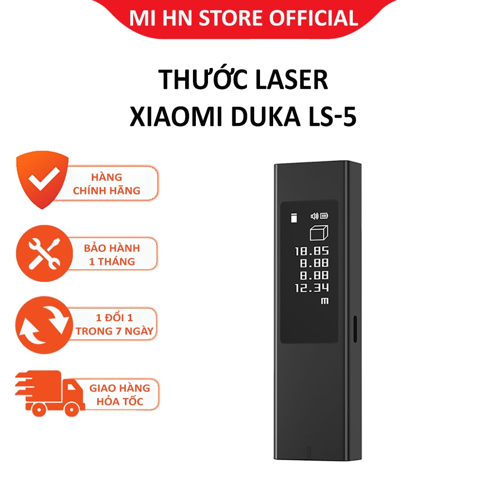 Máy đo khoảng cách bằng tia Laser Xiaomi Duka LS-5 - Bảo hành 1 tháng - Mi HN Offical Store