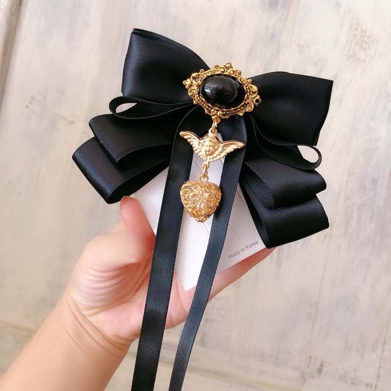 Ghim Cài Áo Hình Thiên Thần Đính Đá Phong Cách Vintage