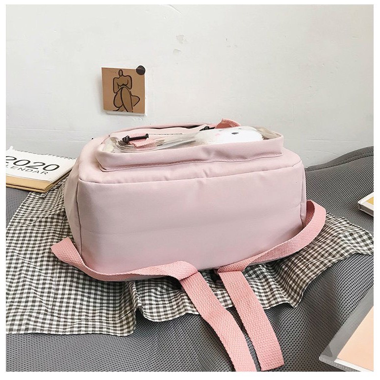 Balo thời trang nam nữ cặp sách đi học kích cỡ lớn nhiều ngăn đựng chất vải canvas bền đẹp chống thấm nước