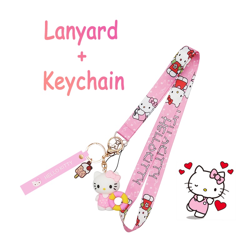 Móc Khóa Điện Thoại Hình Hello Kitty 3D Dễ Thương Chống Mất Tiện Dụng