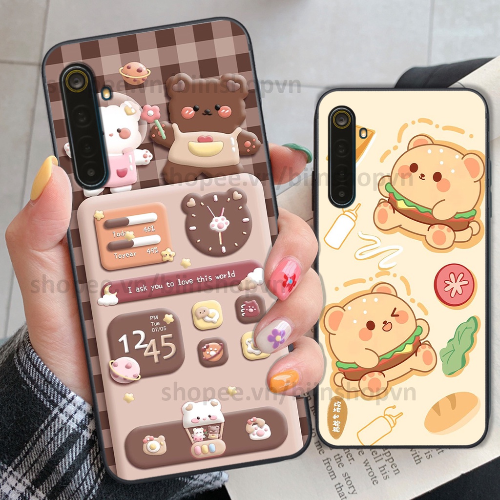 Ốp Realme 6 / 6 Pro in hình gấu chocolate kẹo ngọt siêu đẹp siêu xinh