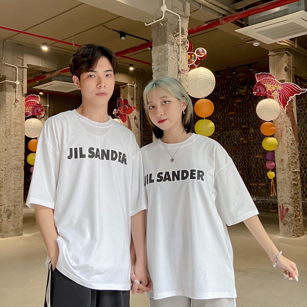 Áo thun local brand tay lỡ JIL SANDER , áo phông trắng cộc tay nam nữ unisex , Odin Clothing