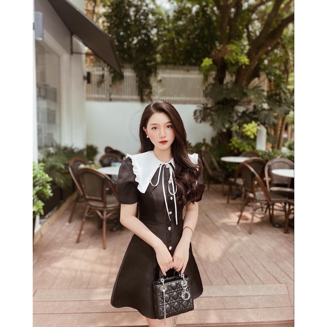 AOKI | Alice Dress | Gồm lá cổ rời, có thể mặc được 2 kiểu, phong cách thanh lịch tiểu thư