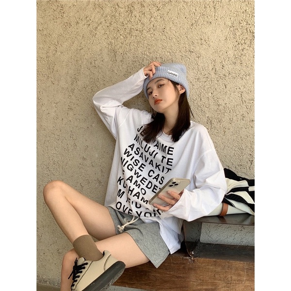 Áo thun tay dài chữ