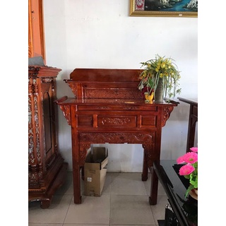 Bàn thờ phật, bàn thờ gia tiên 2 tầng , bàn cúng gỗ
