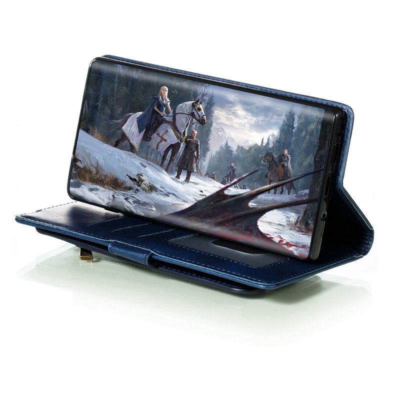 Bao da điện thoại nắp lật kiêm giá đỡ có khóa kéo cho Samsung Note10 Lite A72 A71 A70 A52 A52s A51 A50 A31 A21S