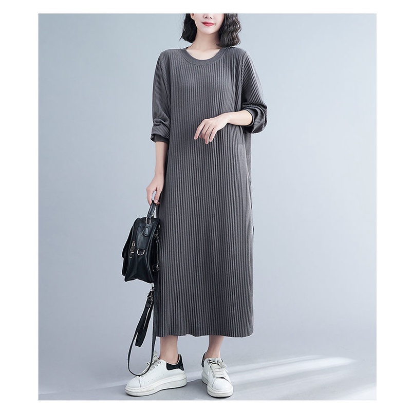 Đầm Dài Dáng Rộng Co Giãn Size Lớn Mẫu Mới 2022 Thời Trang Mùa Xuân Cho Nữ