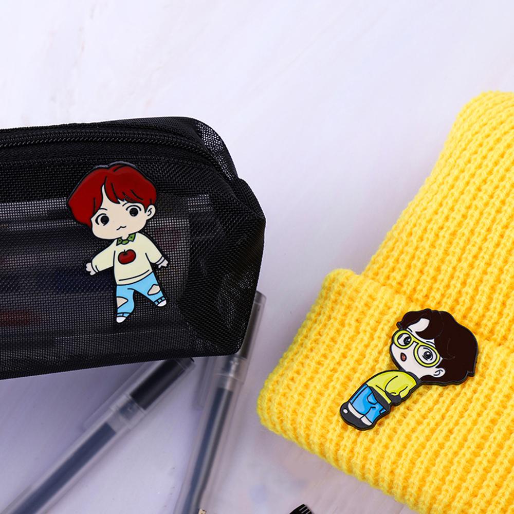 Ghim Cài Áo Họa Tiết Hoạt Hình Phong Cách KPOP Độc Đáo