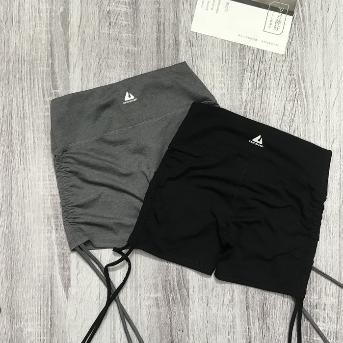 Quần Đùi Dây Rút Tập Gym Yoga Cạp Cao Vải Cao Cấp Co Giãn Tốt Mặc Ôm Dáng Bin Sports Q150