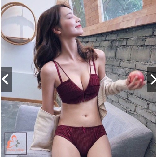 Hàng cao cấp - Bộ đồ lót ren đan siêu mềm nâng ngực không gọng | BigBuy360 - bigbuy360.vn