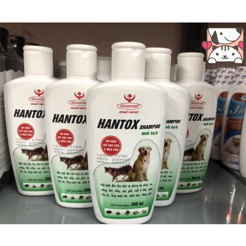 Sữa tắm Hantox diệt bọ chét ve rận trên chó mèo 200ml - vanhpet