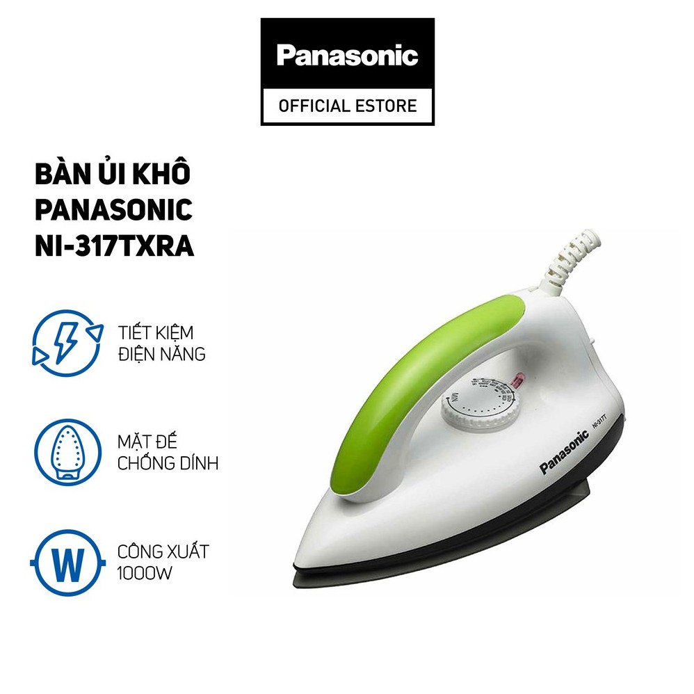 [Mã ELPANA4S giảm 10% đơn 500K]Bàn Ủi Khô Panasonic NI-317TXRA – Xanh Lá - Hàng chính hãng