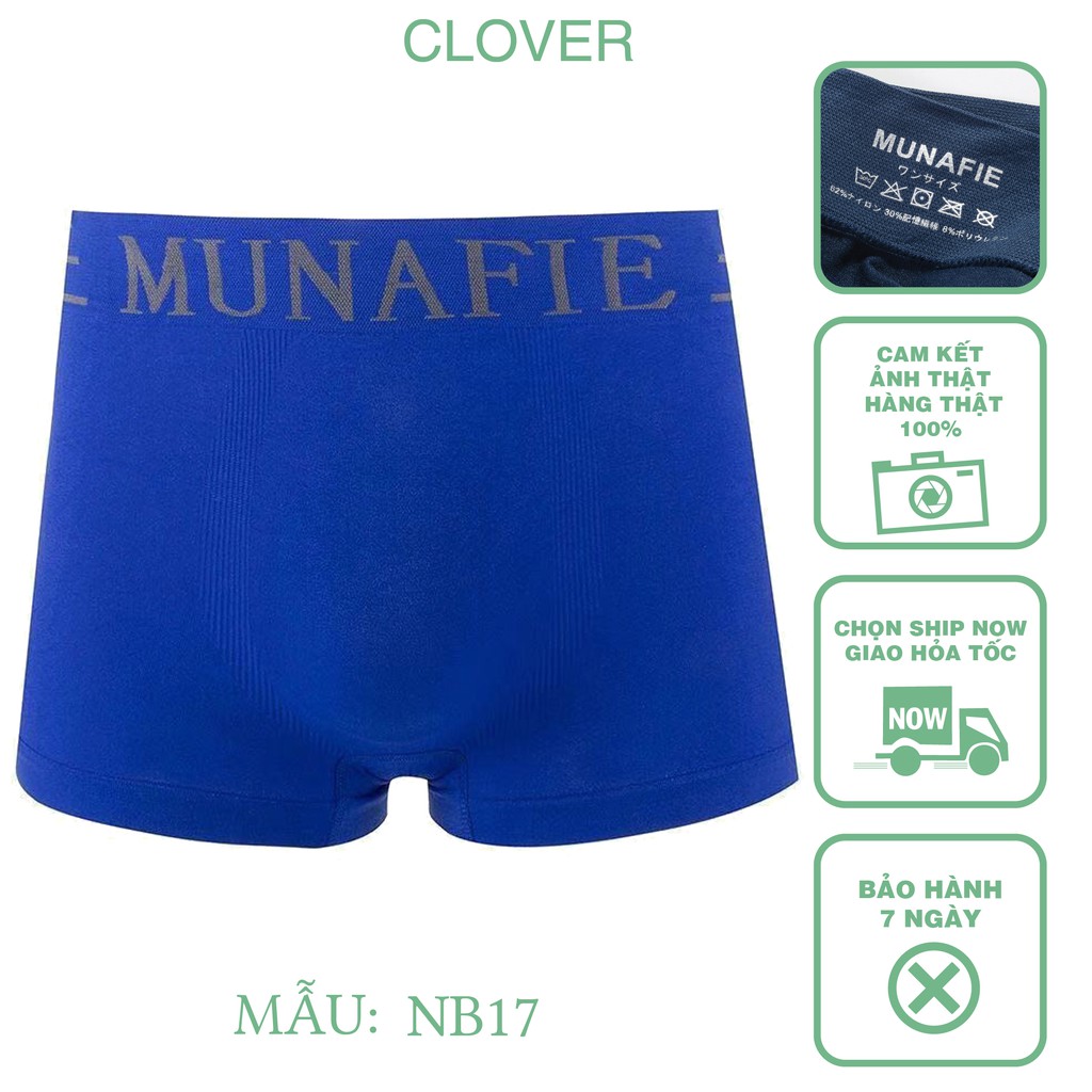 Quần lót nam . Quần sịp đùi nam dáng boxer , vải cotton dệt kim không đường may co giãn 4 chiều NB17