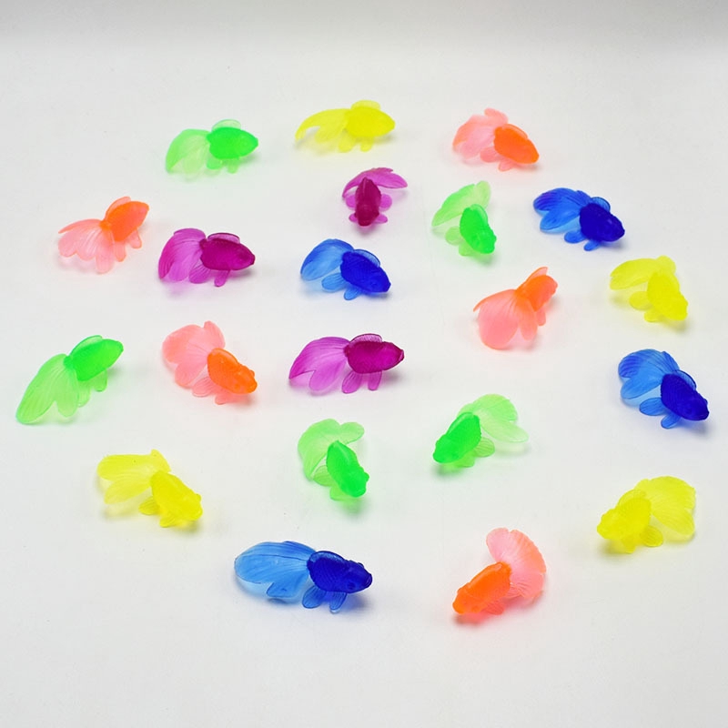 10Pcs Soft Rubber Gold Fish Baby Bath Toys Plastic Simulation Small Gold fish Water Toy Fun Kids Swimming