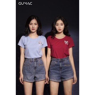 Áo thun túi thêu thỏ gumac at12084