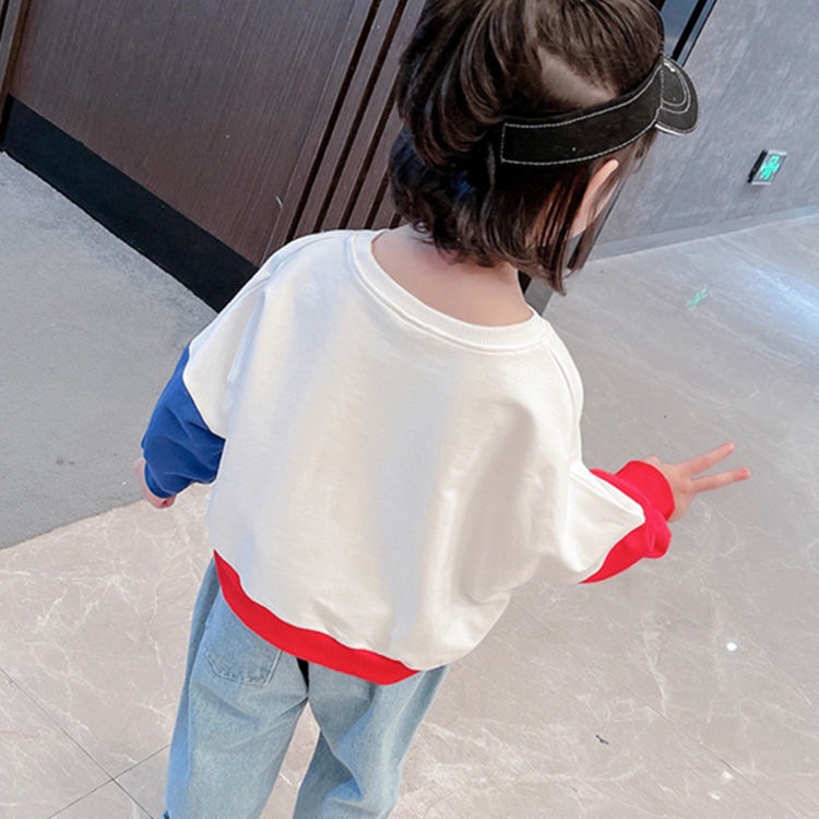 Áo Sweater cổ tròn in họa tiết hoạt hình phong cách Hàn quốc