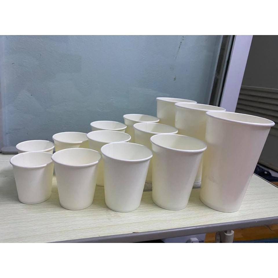 10 cốc giấy đựng tà sữa, nước uống 8oz đảm bảo vệ sinh, thân thiện môi trường