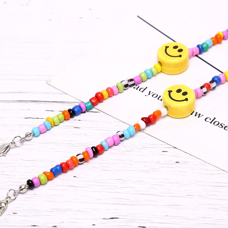 Vòng Tay Dây Xích Mặt Cười Phong Cách Boho Thời Trang Cho Nữ