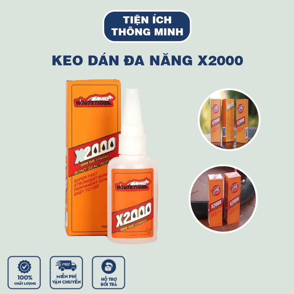 Keo dán đa năng siêu dính X2000 dán được mọi vật liệu _ dán gỗ, thủy tinh, kim loại, sắt, gốm sứ, nhựa, chịu lực cao