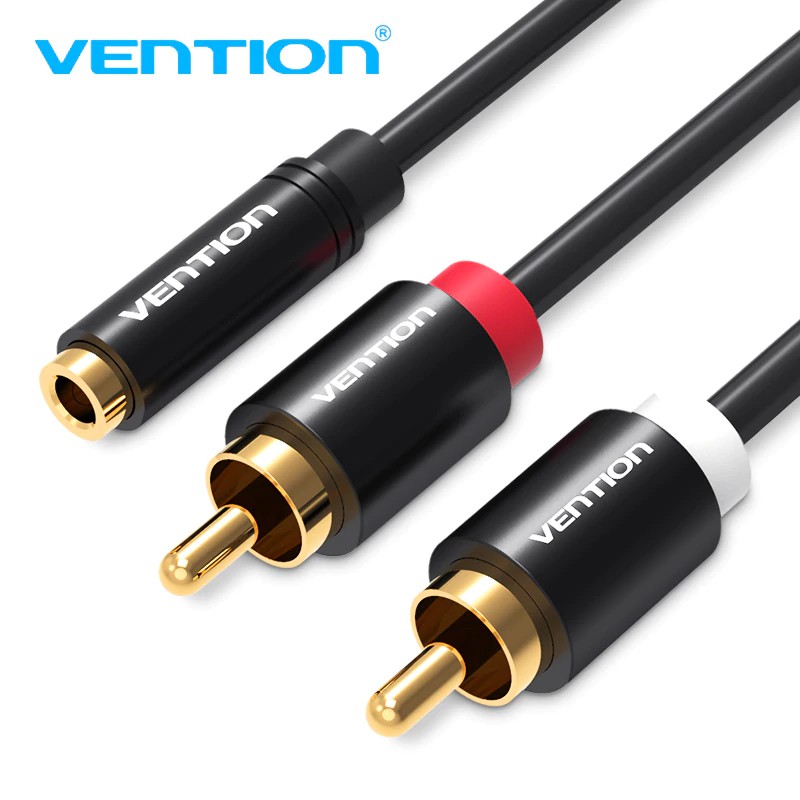 Dây cáp âm thanh 3.5mm sang 2RCA thông dụng chất lượng cao cho điện thoại/máy khuếch đại