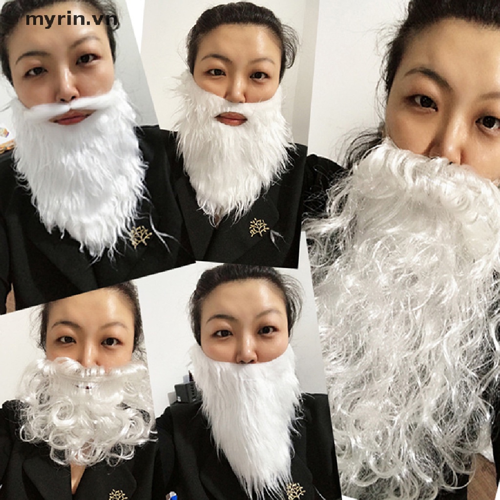 Bộ Râu Giả Hóa Trang Ông Già Noel Râu Trắng Trang Trí Tiệc Giáng Sinh