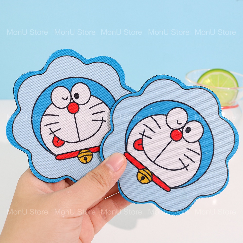 Đế lót ly, cốc hình DORAEMON DOREMON thấm nước dễ thương cute MON0390 TooYoo