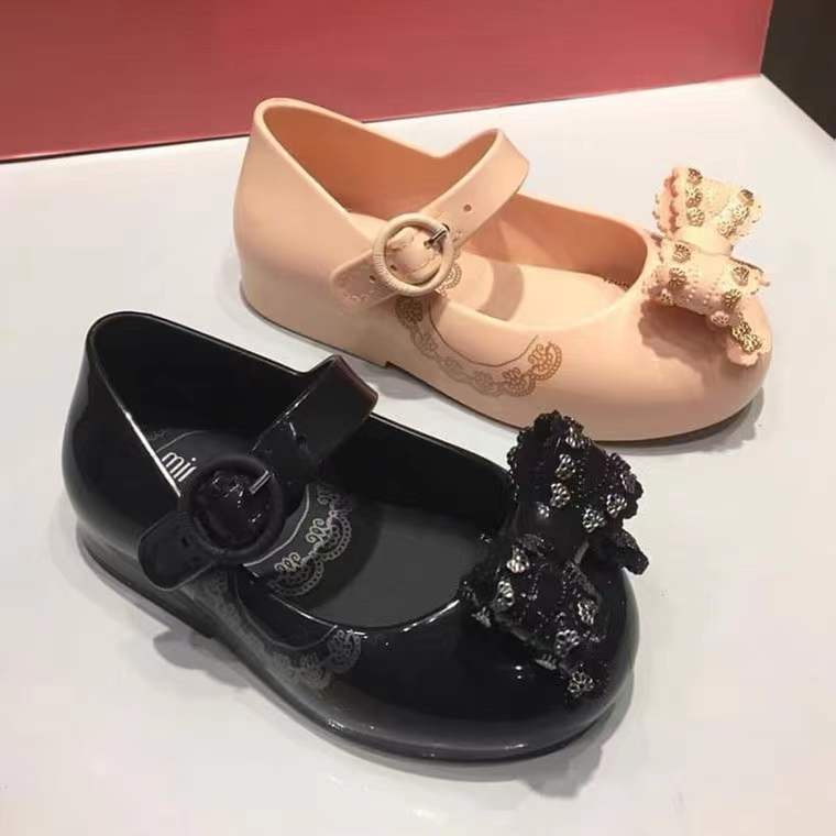 Giày công chúa melissa bít mũi phối nơ thời trang xuân thu dành cho bé gái 22 DJVN