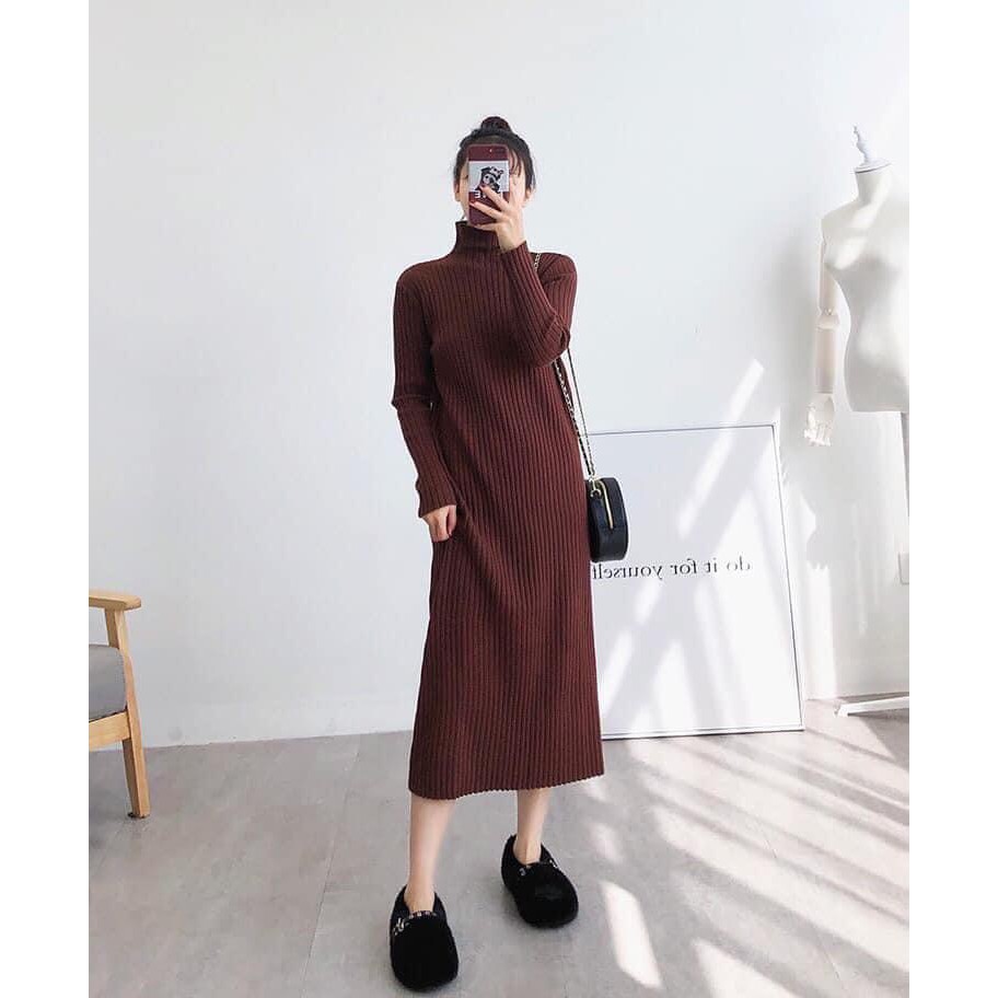 VÁY LEN ĐŨA CỔ LỌ 3 MÀU CHO NỮ | BigBuy360 - bigbuy360.vn