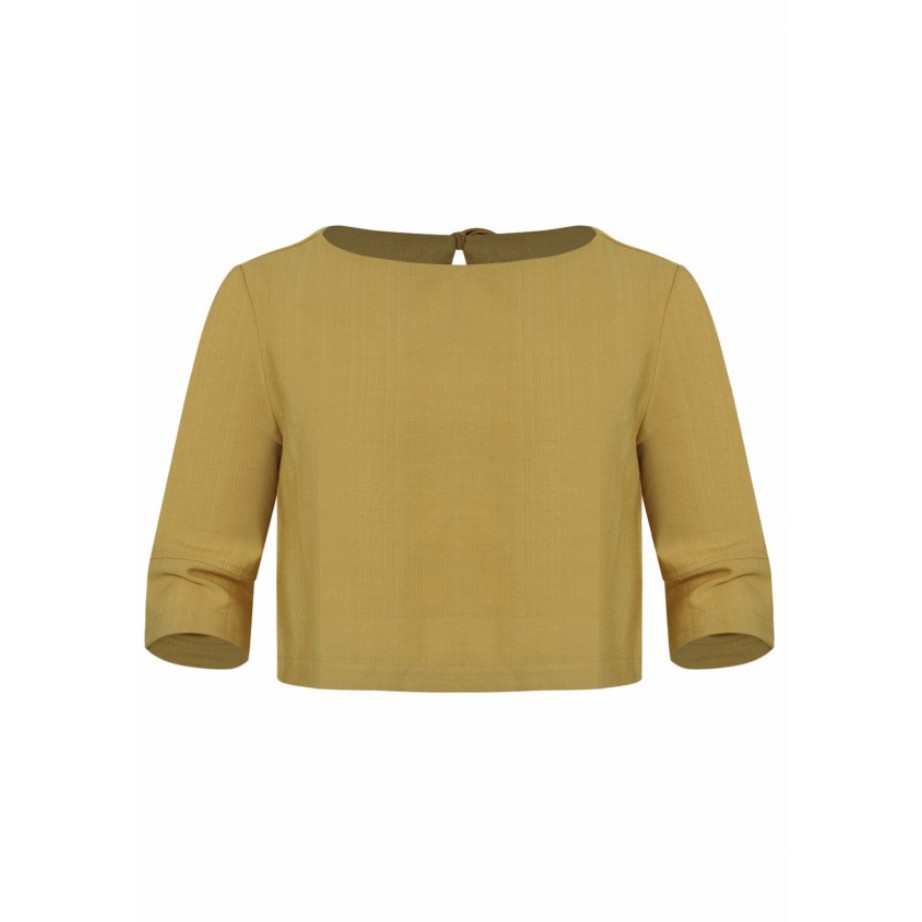 Áo rayon vàng cổ tròn K612 BÉ GÁI TNG
