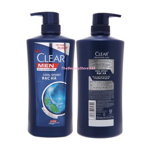 Dầu gội sạch gàu Clear Men Cool Sport bạc hà 650g