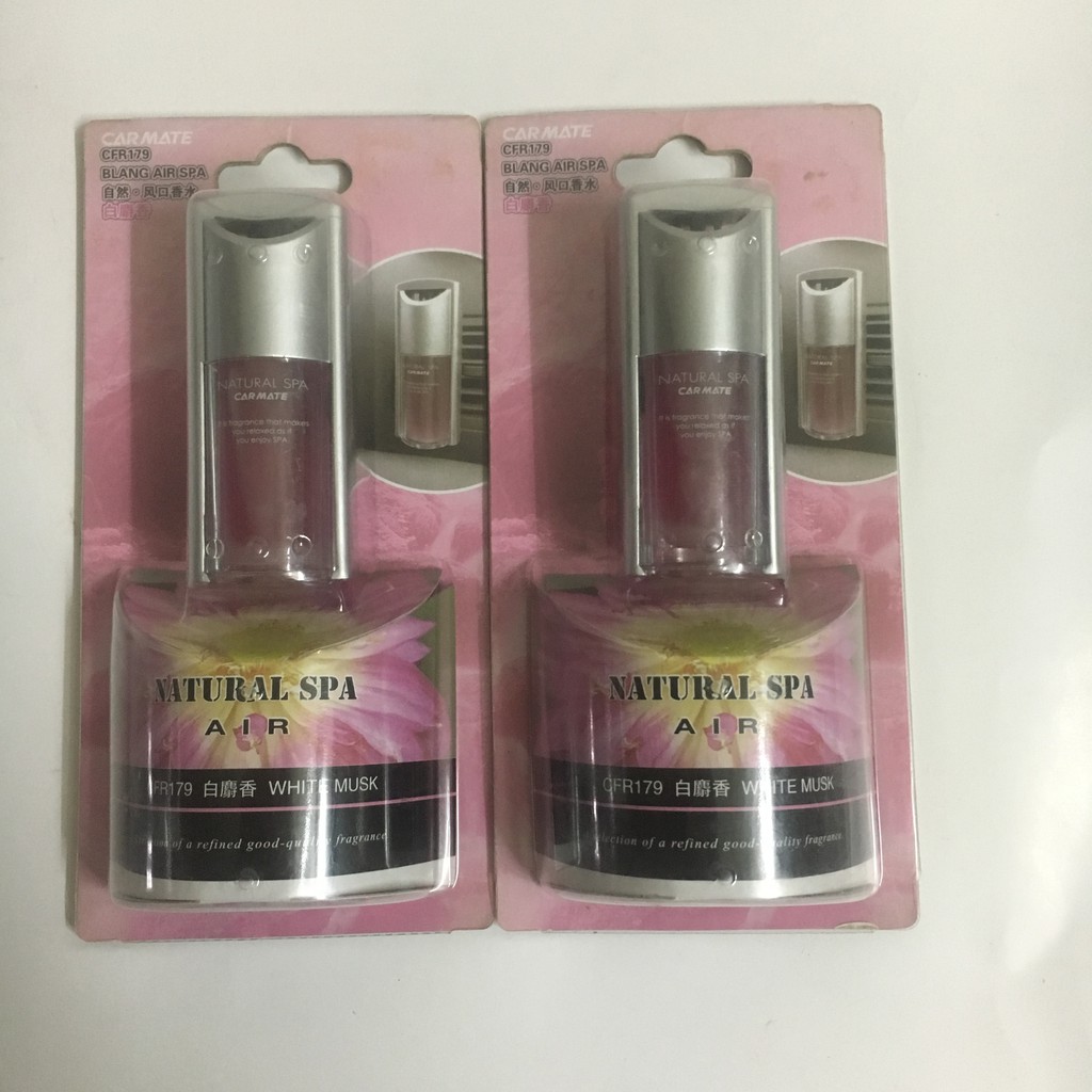 CARMATE BLANG AIR SPA WHITE MUSK 8ml Nước hoa treo cửa gió Japan