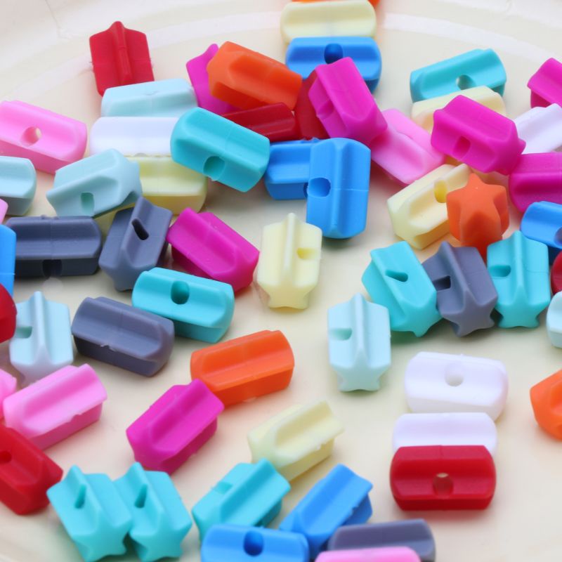 Set 10 Đồ Chơi Gặm Nướu Cho Bé Hình Ngôi Sao Chất Liệu Silicone