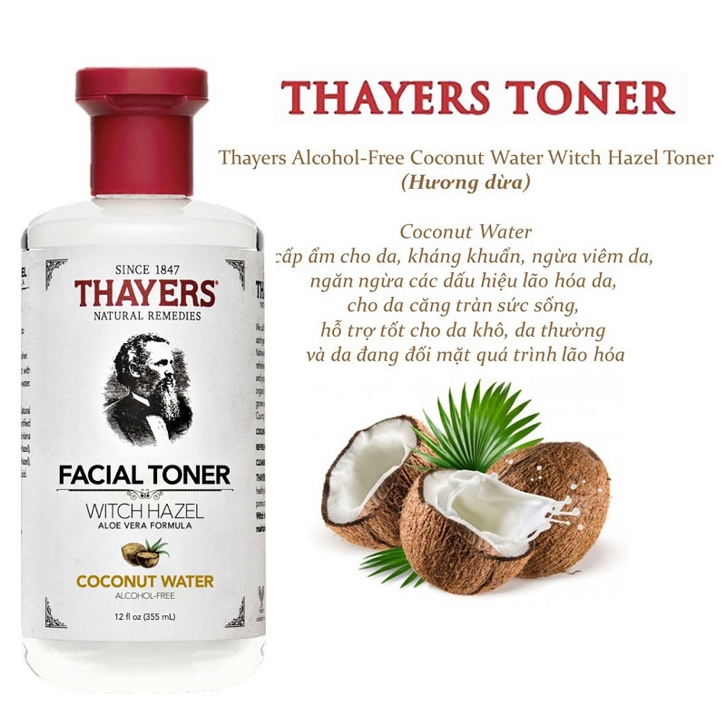 Nước Hoa Hồng Thayers Làm Sạch, Se Khít Lỗ Chân Lông THAYERS 355ml