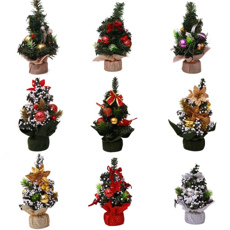 Cây thông noel nhí cao 20cm để bàn nhiều mẫu siêu xinh C01