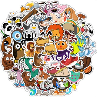 Set sticker hình dán thú cưng animal đáng yêu, sticker nhám chống nước, dán laptop, điện thoại, nón bảo hiểm, guitar