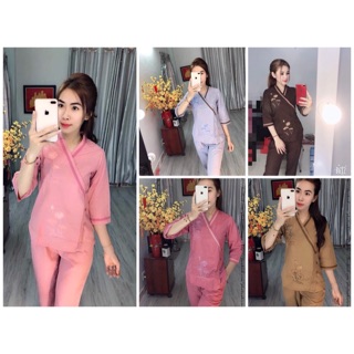 Đồ đi chùa mẫu tim viền # đồ đi chùa # đồ phật tử #đồ bộ đi chùa #đồ lam